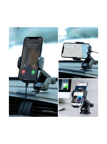 Wisam Autotelefonhalter mit ausziehbarem Teleskoparm für Armaturenbrett