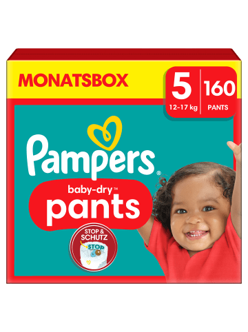 Pampers Monatsbox Pants, "Baby-Dry", Pants Größe 5, 160 Stück, 12kg - 17kg