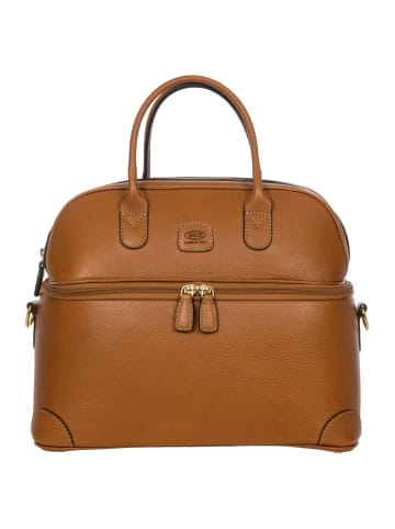 BRIC`s Life Pelle - Beautycase 35 cm (tan leather) in cognac