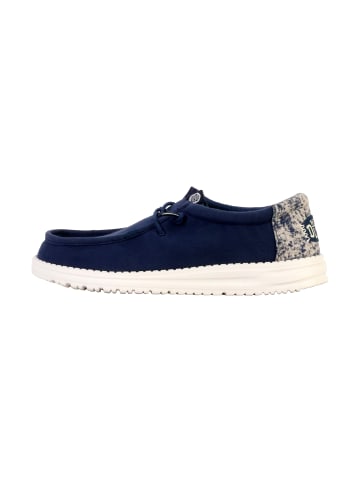Hey Dude Mokassin mit Schnürsenkeln Wally Surf Wash Blau