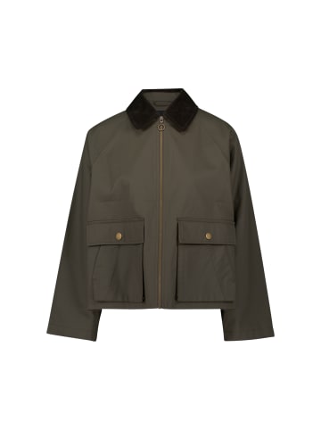 Zero  Jacke beschichtet mit Cordkragen in Deep Forest Night