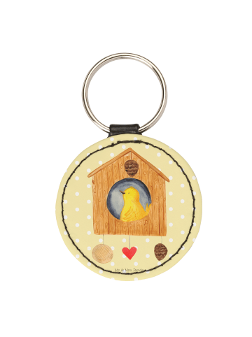 Mr. & Mrs. Panda Anhänger Vogel Haus ohne Spruch in Gelb Pastell
