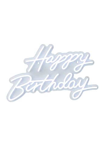 relaxdays LED Schild „Happy Birthday“ in Kaltweiß