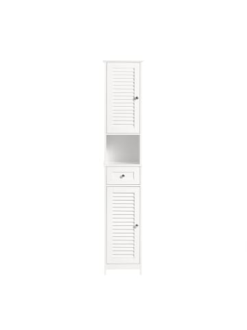 SoBuy Badezimmerschrank in Mattweiß - (W) 29 x (H) 170 x (L) 32 cm