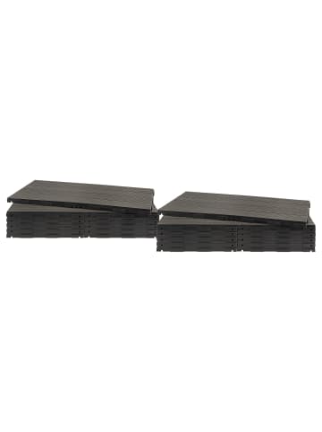 home24 12er-Set Terrassenfliese Thish in Grau