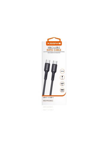 COFI 1453 2 Meter USB-C zu USB-C Ladekabel 2.4A Output Datenkabel Lade in Schwarz