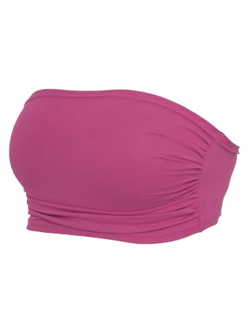 Urban Classics Bandeau Bras in fuchsia