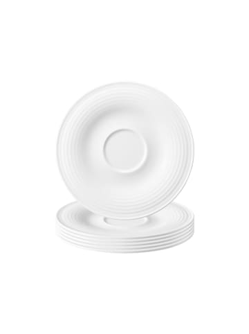 Seltmann Weiden 6er Set Untertassen Beat Color Glaze ø 13,7 cm in Weiß