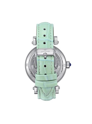 Empress Theodora Automatikuhr mit Lederarmband in Silver/Mint
