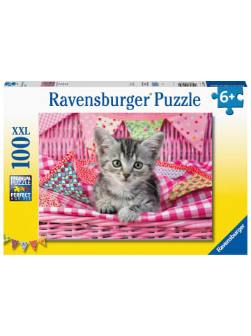 Ravensburger Ravensburger Kinderpuzzle 12985 - Niedliches Kätzchen 100 Teile XXL - Puzzle...