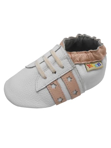 Yalion Leder-Krabbelschuhe in Weiß