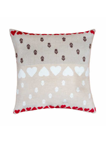 ESPiCO Kissenhülle Landhaus in Rot Taupe