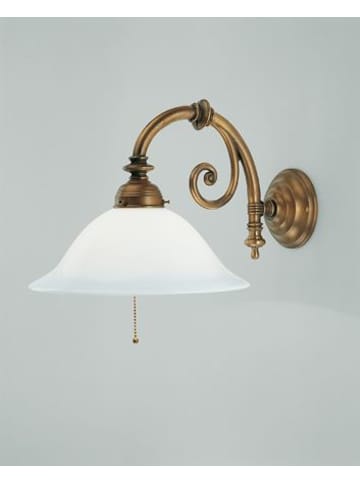 Licht-Erlebnisse Wandlampe (B)30 cm in Berliner Messing WeißBerliner Messing Weiß