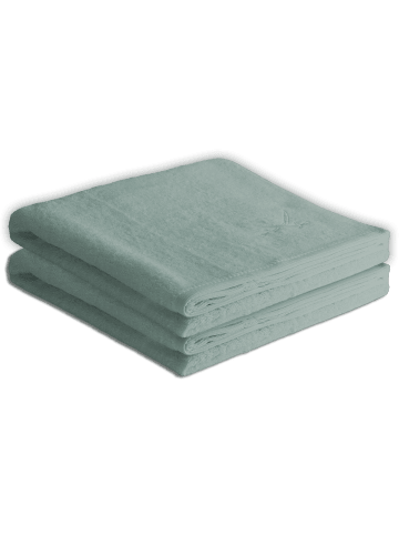 Sansibar 2er Duschtuch-Set „Frottier-Kollektion Classic“, 70x140 cm in Smaragd