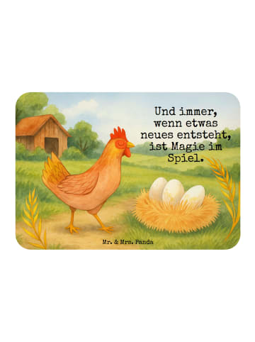 Mr. & Mrs. Panda magnet Huhn Stolz Design mit Spruch in Weiß