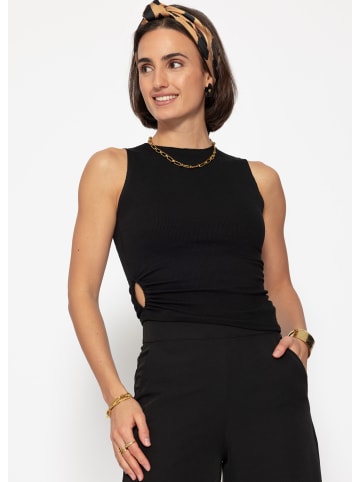 SASSYCLASSY Top mit Raffung in Schwarz