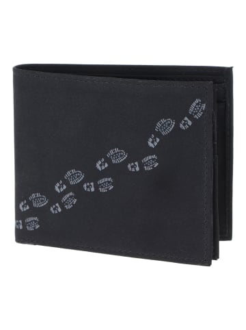 oxmox New Cryptan Geldbörse RFID Schutz 12 cm schwarz-footsteps grey