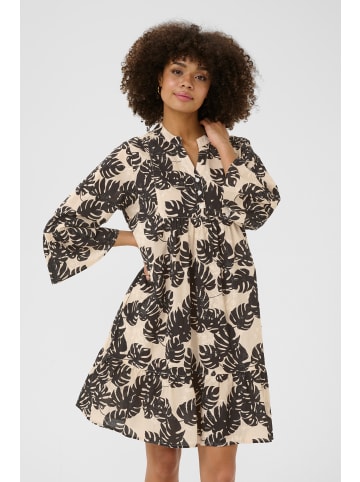 CULTURE Kleid CUdebora Loose fit in Black Palm Leaves