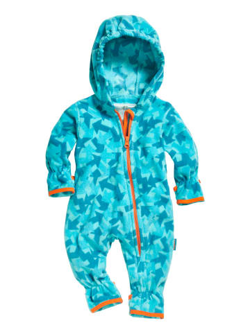 Playshoes Fleece-Overall Pfeile Camouflage in Petrol