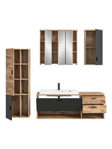 ebuy24 Badmöbelset Grado 4-teilig Eiche 203 x 48 cm