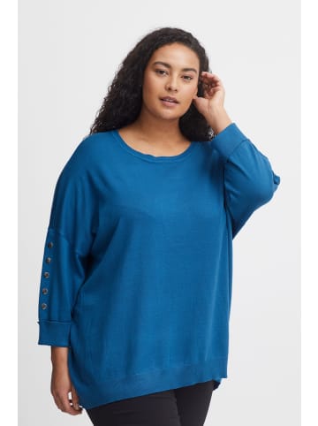 Fransa Longsleeve FPSMOCK PU 1 - 20611746  Feinstrickpullover mit 3/4-Arm in Blau
