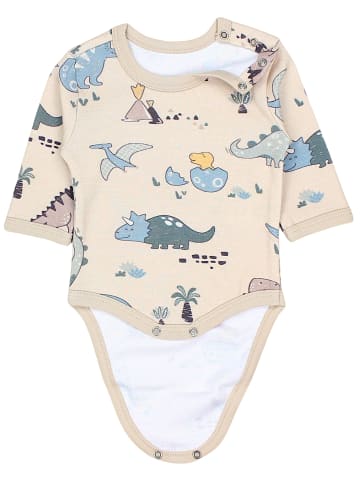 TupTam Jungen Baby Body Langarm 5er Pack in grün/beige