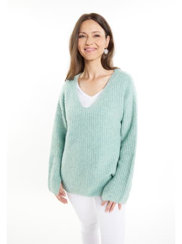 usha WHITE LABEL Damen Strick Pullover in Eismint Melange