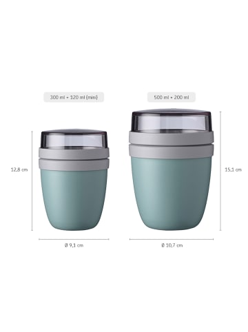Mepal 2er Set Lunchpot mini + regular Ellipse in Nordic Black