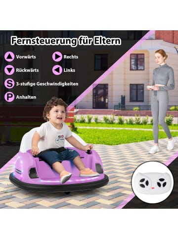COSTWAY 12V Autoscooter Kinder mit Fernbedienung in Rosa