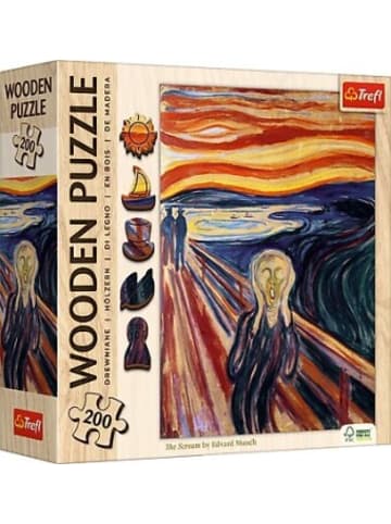 Trefl Spiel - Holz Puzzle 200 - Der Schrei / Edvard Munch