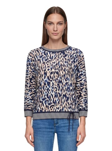 Betty Barclay Strickpullover mit Tunnelzug in Dark Blue/Beige