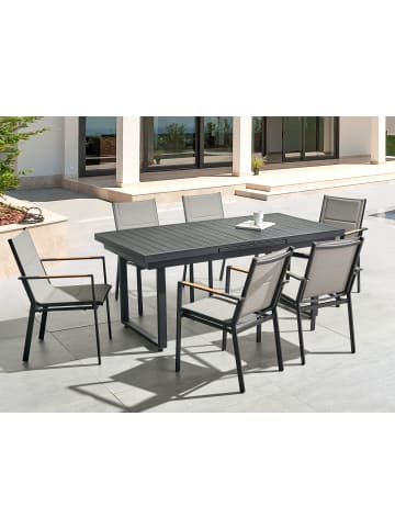 Beliani Esstisch VALCANETTO in Schwarz - (W) 90 x (H) 84 x (L) 180 cm