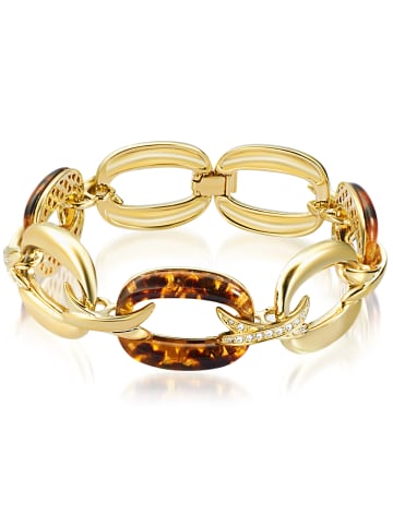 Lulu & Jane Armband aus Metall-Legierung verziert mit Kristallen von Swarovski® in gelbgold