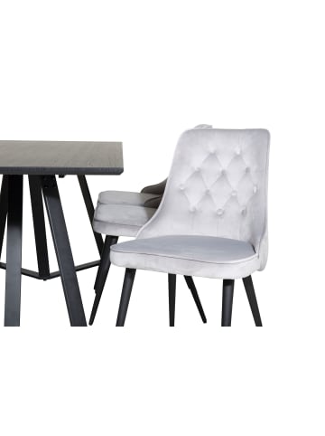 ebuy24 Essgruppe Marina 33 (7-teilig) Hellgrau 90 x 180 cm