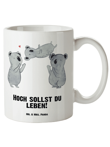 Mr. & Mrs. Panda Teetasse Koalas Feiern mit Spruch in Weiß