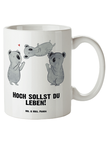 Mr. & Mrs. Panda XL Tasse Koalas Feiern mit Spruch in Weiß