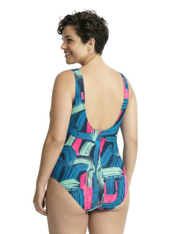 Ulla Popken Badeanzug in dunkelblau