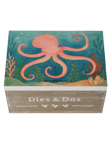 Mr. & Mrs. Panda Schatulle Tintenfisch Design ohne Spruch in Weiß