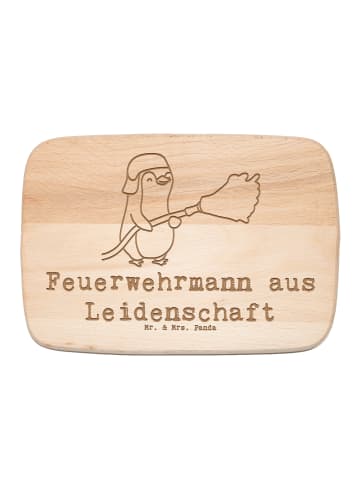 Mr. & Mrs. Panda Holzbrett Feuerwehrmann Leidenschaft mit Spruch in Transparent