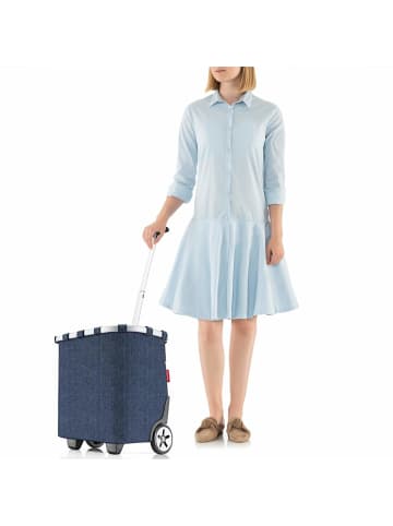 Reisenthel carrycruiser - Einkaufstrolley 47.5 cm (forest gold) in herringbone dark blue