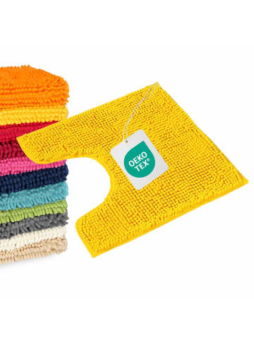 WohnDirect Badematte mit WC Ausschnitt PARIS in Gelb