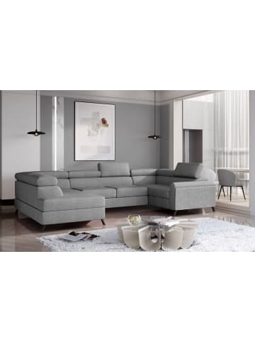 MF Design Esco Recamiere Links in Grau -  (L) 200 x (B) 336 x (H) 92 cm