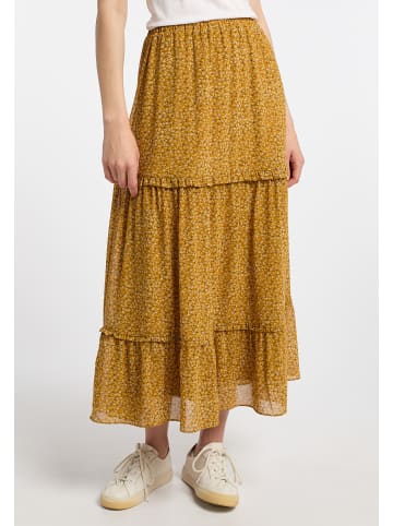 DreiMaster Damen Rock in Dunkelgelb Mehrfarbig