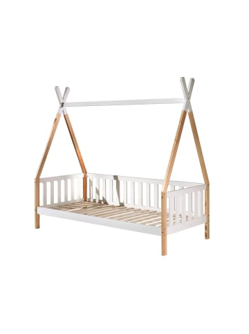 58 aufm Kessel ZELTBETT Karyn 1 206x185x96 aus Kiefer Massivholz in Weiß/natur