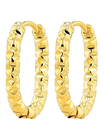 Adeliás Damen Ohrringe – Creole aus Edelstahl in gold