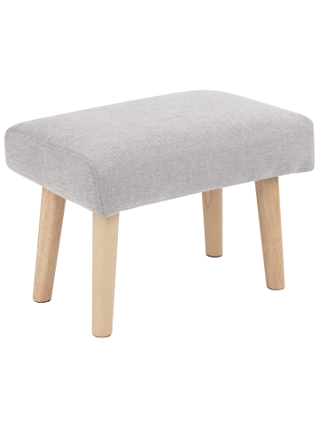 Beliani Hocker TAKOMA II in Grau/Braun - (W) 50 x (H) 34 x (L) 30 cm