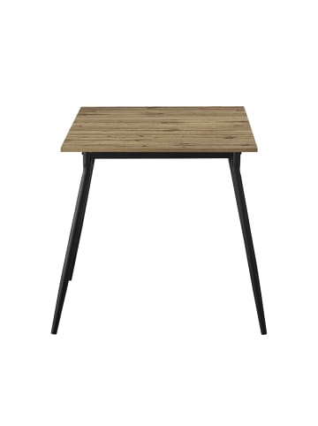 B&D Home Ausziehtisch JONTE in Natureiche - (B)80-120 x (H)76 x (T)80 cm