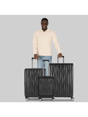 BRIC`s Cervia 2.0 4 Rollen Kofferset 3-teilig mit Dehnfalte in dark-grey