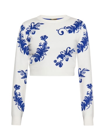 myMo Women Sweater in Wollweiss Blau