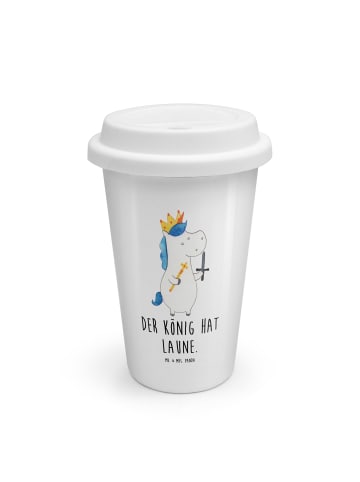 Mr. & Mrs. Panda Kaffeebecher To Go Einhorn König mit Schwert mi... in Weiß